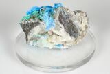 Vibrant Blue, Cyanotrichite On Fluorite - China #183995-2